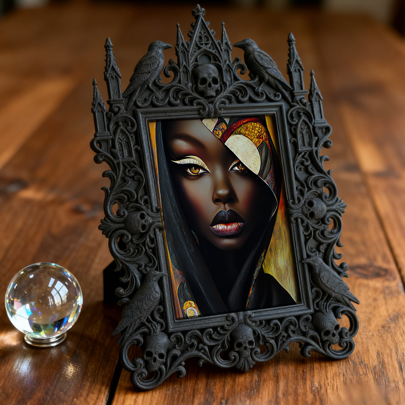 Luxury Gothic Dark-style Photo Frame | Gothic Themed Pop-up Bar Wall Decor, Photo Ornament, Dual-use Display, Waterproof Bar-style Plastic F