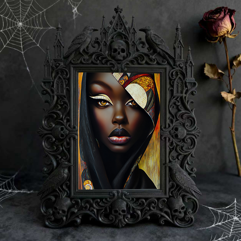 Luxury Gothic Dark-style Photo Frame | Gothic Themed Pop-up Bar Wall Decor, Photo Ornament, Dual-use Display, Waterproof Bar-style Plastic F