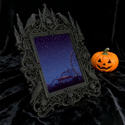 Stylish Gothic Dark-style Photo Frame | Gothic Pet Grooming Shop Display, Photo Ornament, Wall-mountable & Tabletop, Waterproof Scratch-resi