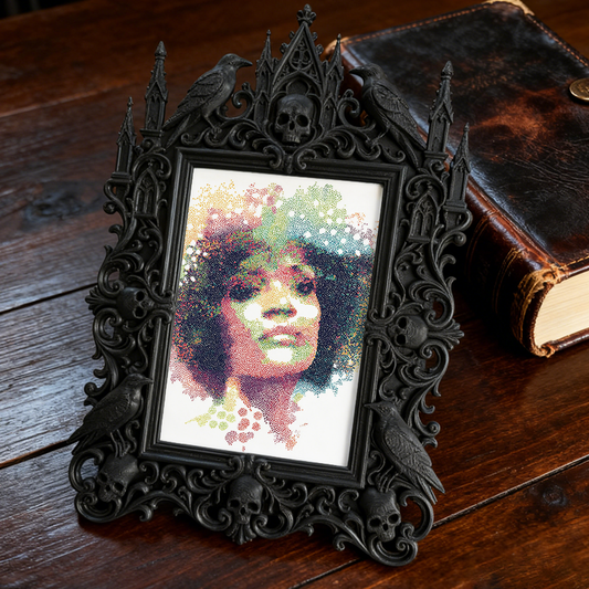 Top-rated Gothic Dark-style Photo Frame | Vampire-themed Bar Wall Decor, Photo Ornament, Dual-use Display, Waterproof Durable Plastic Frame