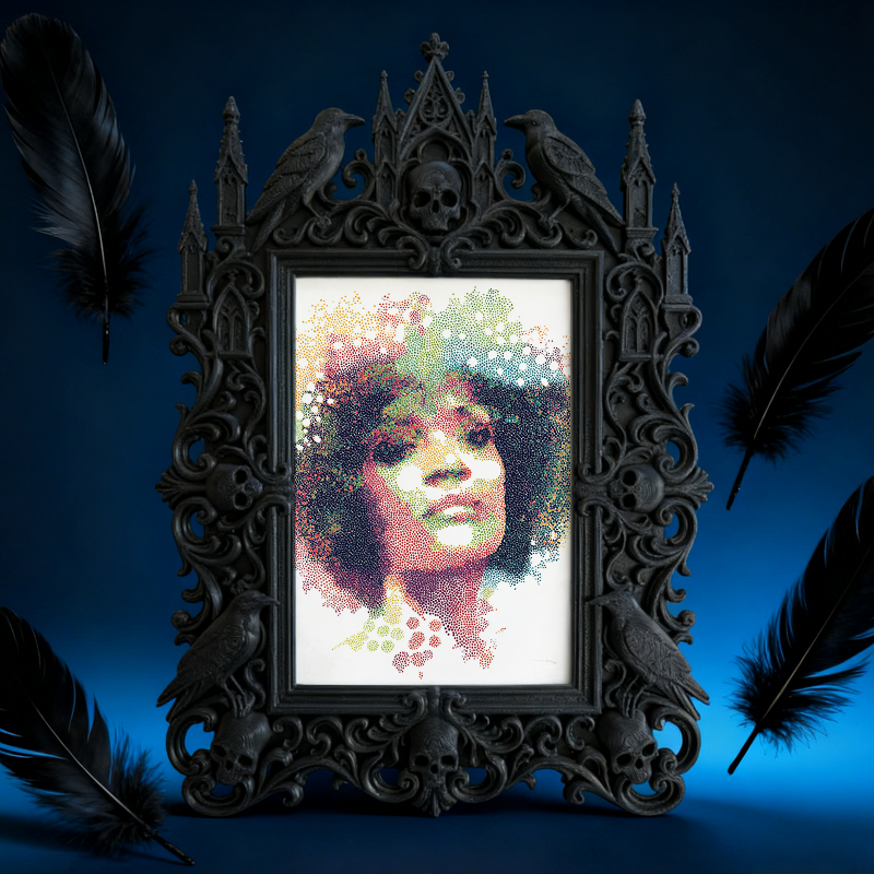 Top-rated Gothic Dark-style Photo Frame | Vampire-themed Bar Wall Decor, Photo Ornament, Dual-use Display, Waterproof Durable Plastic Frame