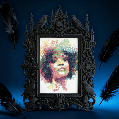 Top-rated Gothic Dark-style Photo Frame | Vampire-themed Bar Wall Decor, Photo Ornament, Dual-use Display, Waterproof Durable Plastic Frame