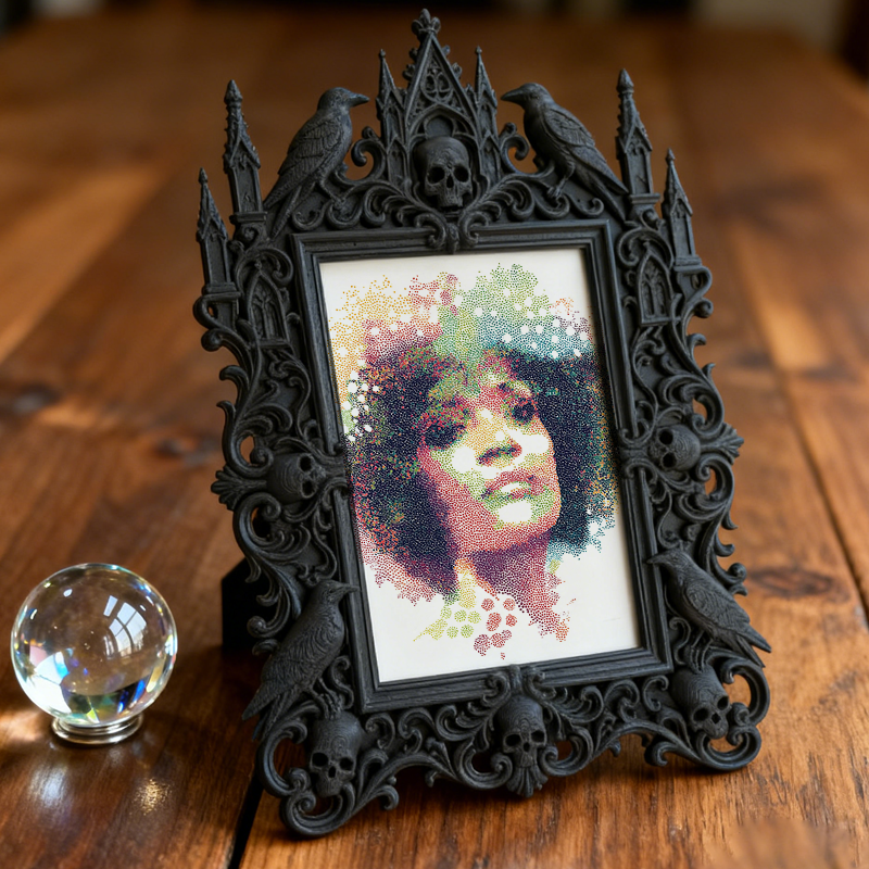 Top-rated Gothic Dark-style Photo Frame | Vampire-themed Bar Wall Decor, Photo Ornament, Dual-use Display, Waterproof Durable Plastic Frame