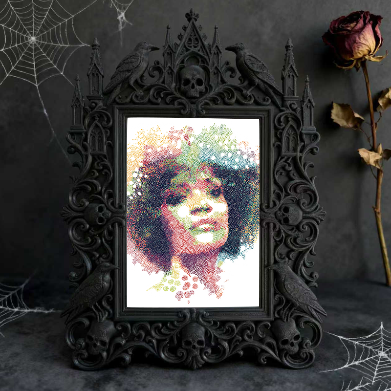 Top-rated Gothic Dark-style Photo Frame | Vampire-themed Bar Wall Decor, Photo Ornament, Dual-use Display, Waterproof Durable Plastic Frame