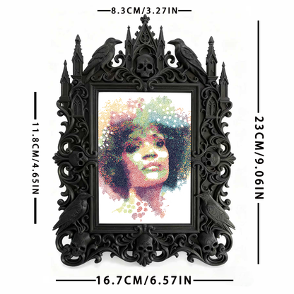 Top-rated Gothic Dark-style Photo Frame | Vampire-themed Bar Wall Decor, Photo Ornament, Dual-use Display, Waterproof Durable Plastic Frame