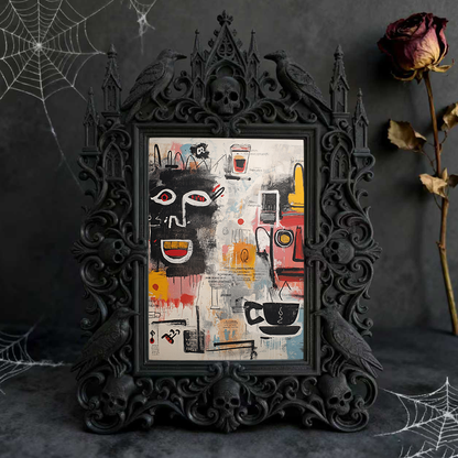 Bestseller Gothic Dark-style Photo Frame | Occult Bookstore Shelf Decor, Photo Ornament, Wall-mountable & Tabletop, Waterproof Lightweight F
