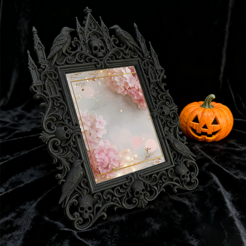 Trendy Gothic Dark-style Photo Frame | Dark Academia Dorm Door Decor, Photo Ornament, Dual-use Display, Waterproof Compact Frame
