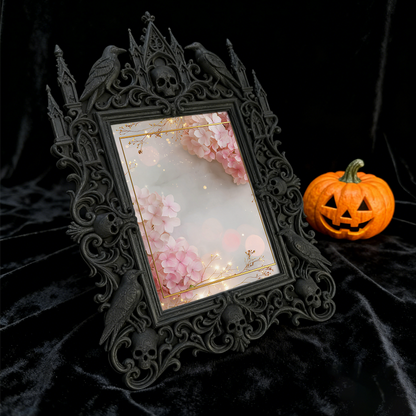 Trendy Gothic Dark-style Photo Frame | Dark Academia Dorm Door Decor, Photo Ornament, Dual-use Display, Waterproof Compact Frame