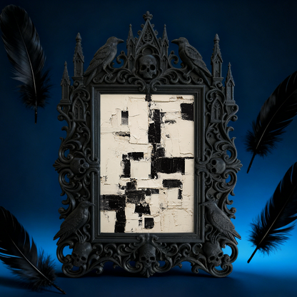 Premium Gothic Dark-style Photo Frame | Ghost Hunting Gear Shop Decor, Photo Ornament, Wall-mountable & Tabletop, Waterproof Portable Frame