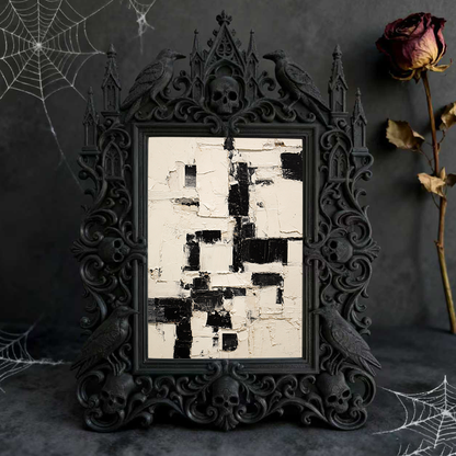 Premium Gothic Dark-style Photo Frame | Ghost Hunting Gear Shop Decor, Photo Ornament, Wall-mountable & Tabletop, Waterproof Portable Frame
