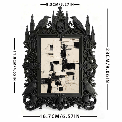 Premium Gothic Dark-style Photo Frame | Ghost Hunting Gear Shop Decor, Photo Ornament, Wall-mountable & Tabletop, Waterproof Portable Frame