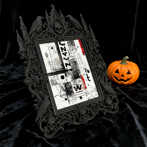 Popular Gothic Dark-style Photo Frame | Gothic Bakery Window Decor, Photo Ornament, Wall/Table Dual-use, Waterproof Heat-resistant Frame