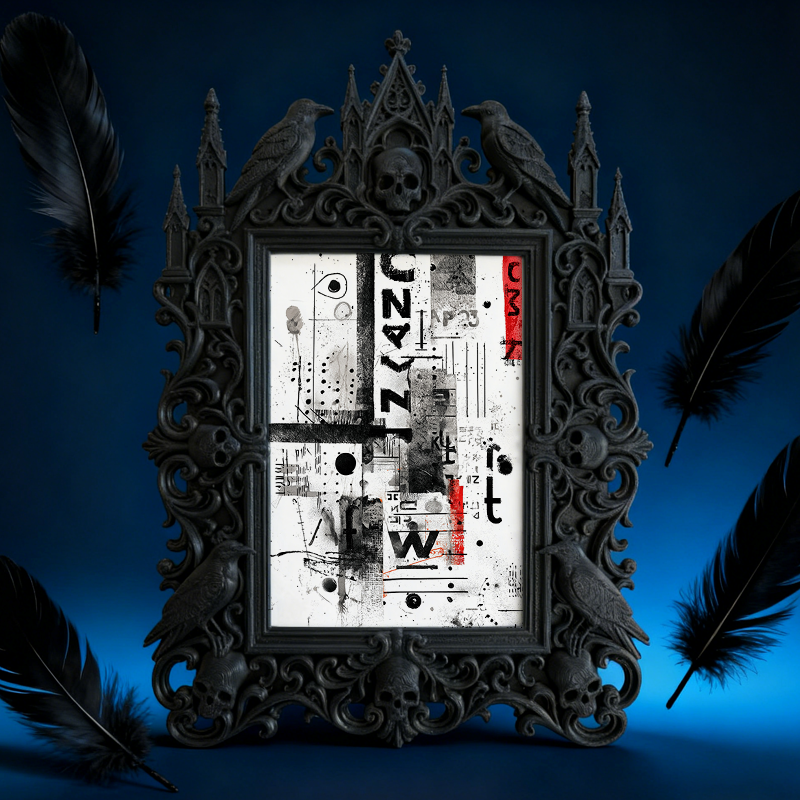 Popular Gothic Dark-style Photo Frame | Gothic Bakery Window Decor, Photo Ornament, Wall/Table Dual-use, Waterproof Heat-resistant Frame