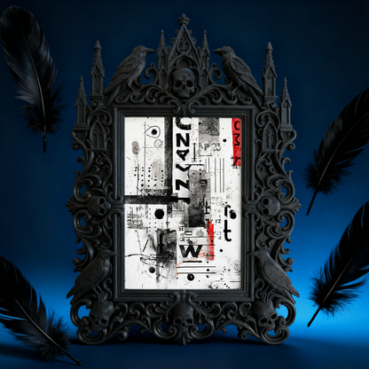 Popular Gothic Dark-style Photo Frame | Gothic Bakery Window Decor, Photo Ornament, Wall/Table Dual-use, Waterproof Heat-resistant Frame