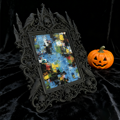 Top-rated Gothic Dark-style Photo Frame | Horror Escape Room Clue Wall Decor, Photo Ornament, Dual-use Display, Waterproof Reusable Frame