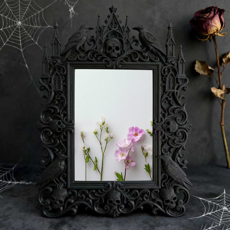 Bestseller Gothic Dark-style Photo Frame | Gothic Hair Salon Waiting Area Decor, Photo Ornament, Wall-mountable & Tabletop, Waterproof Stain