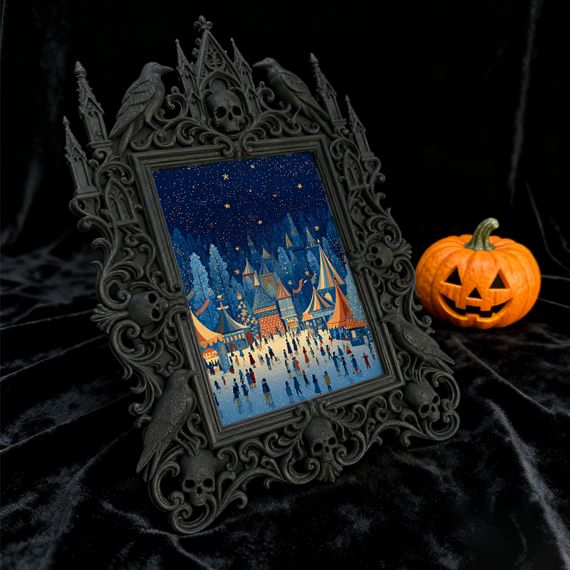 Premium Gothic Dark-style Photo Frame | Gothic Candle Making Studio Decor, Photo Ornament, Wall-mountable & Tabletop, Waterproof Anti-slip F
