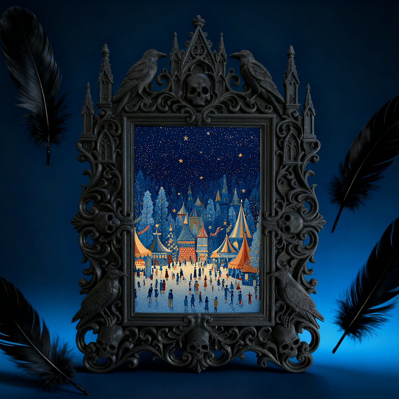 Premium Gothic Dark-style Photo Frame | Gothic Candle Making Studio Decor, Photo Ornament, Wall-mountable & Tabletop, Waterproof Anti-slip F