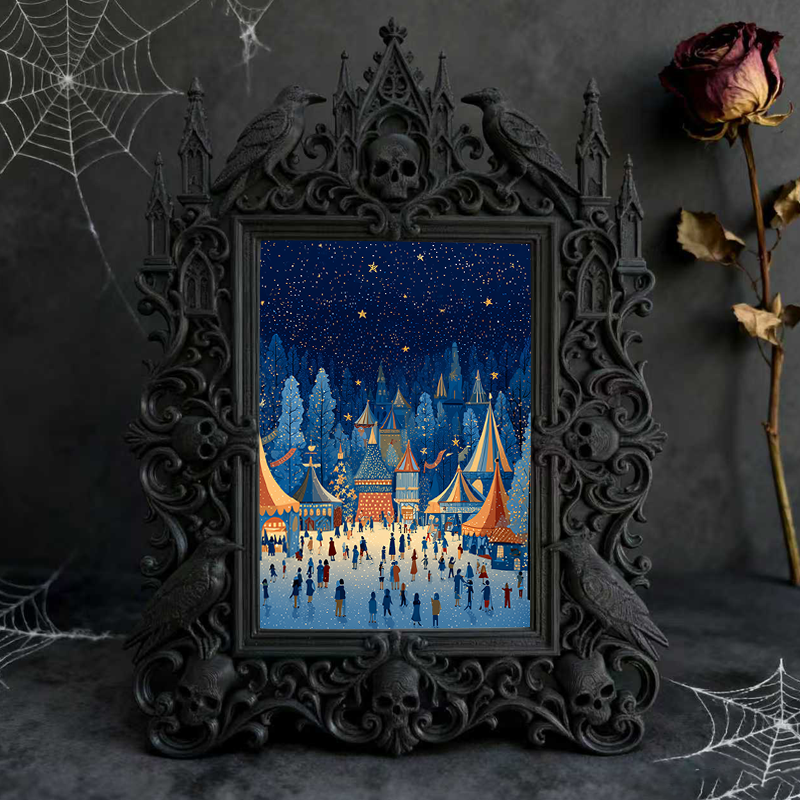Premium Gothic Dark-style Photo Frame | Gothic Candle Making Studio Decor, Photo Ornament, Wall-mountable & Tabletop, Waterproof Anti-slip F
