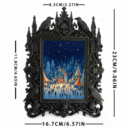 Premium Gothic Dark-style Photo Frame | Gothic Candle Making Studio Decor, Photo Ornament, Wall-mountable & Tabletop, Waterproof Anti-slip F