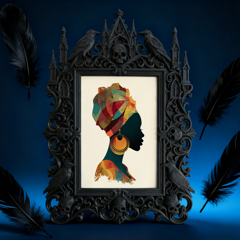 Popular Gothic Dark-style Photo Frame | Dark Fantasy Art Print Shop Decor, Photo Ornament, Wall/Table Dual-use, Waterproof Artistic Frame