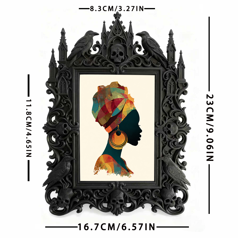 Popular Gothic Dark-style Photo Frame | Dark Fantasy Art Print Shop Decor, Photo Ornament, Wall/Table Dual-use, Waterproof Artistic Frame