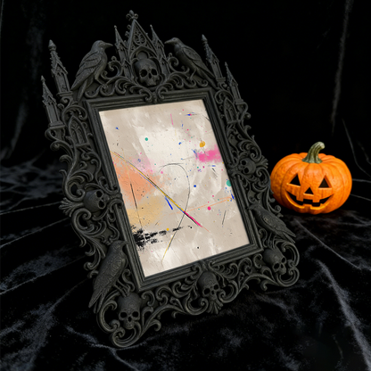 Top-rated Gothic Dark-style Photo Frame | Gothic Winery Tasting Room Decor, Photo Ornament, Dual-use Display, Waterproof Rustic Plastic Fram