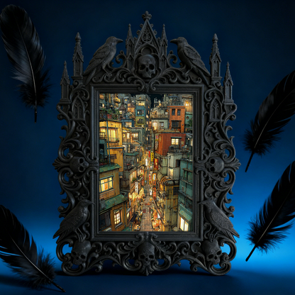 Hot-selling Gothic Dark-style Photo Frame | Gothic Themed Laundromat Decor, Photo Ornament, Wall/Table Dual-use, Waterproof Durable Frame