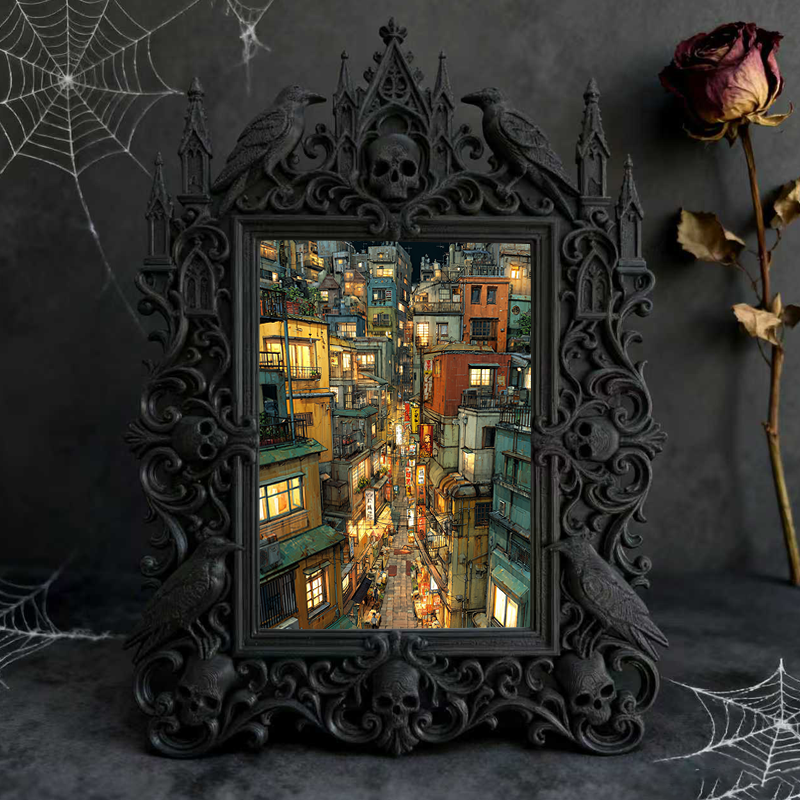 Hot-selling Gothic Dark-style Photo Frame | Gothic Themed Laundromat Decor, Photo Ornament, Wall/Table Dual-use, Waterproof Durable Frame