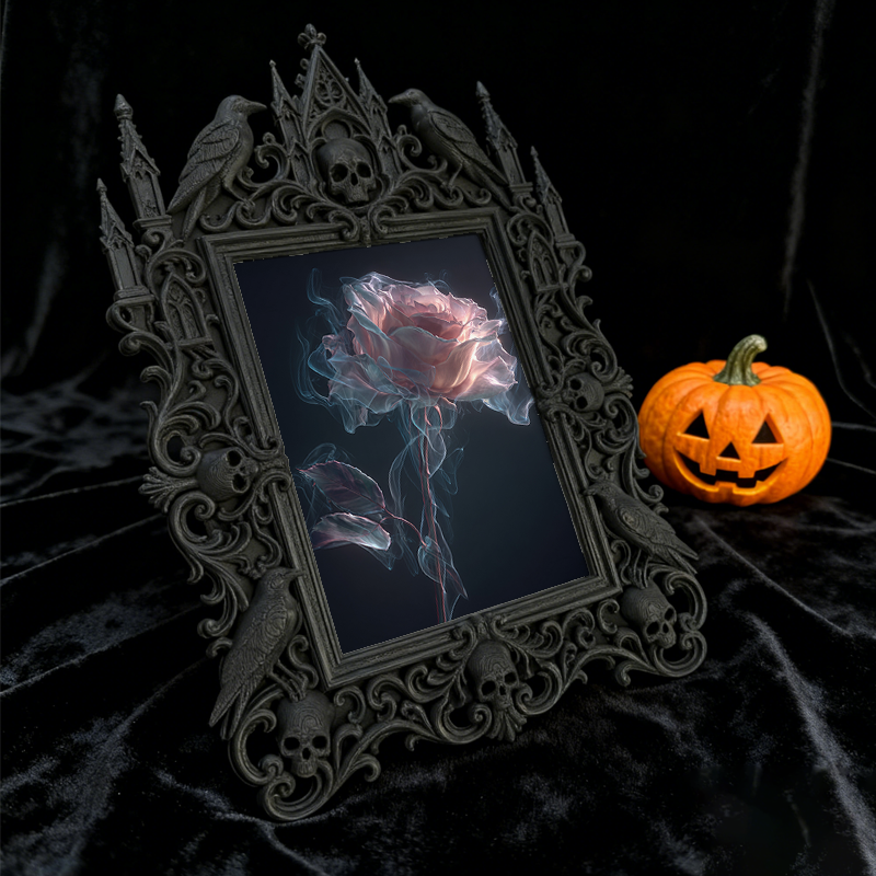 Popular Gothic Dark-style Photo Frame | Ghost Tour Souvenir Shop Decor, Photo Ornament, Wall/Table Dual-use, Waterproof Compact Frame