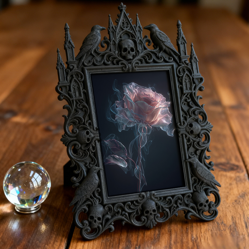 Popular Gothic Dark-style Photo Frame | Ghost Tour Souvenir Shop Decor, Photo Ornament, Wall/Table Dual-use, Waterproof Compact Frame