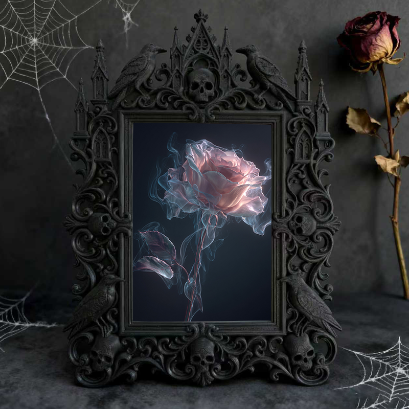Popular Gothic Dark-style Photo Frame | Ghost Tour Souvenir Shop Decor, Photo Ornament, Wall/Table Dual-use, Waterproof Compact Frame