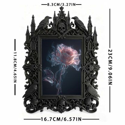 Popular Gothic Dark-style Photo Frame | Ghost Tour Souvenir Shop Decor, Photo Ornament, Wall/Table Dual-use, Waterproof Compact Frame