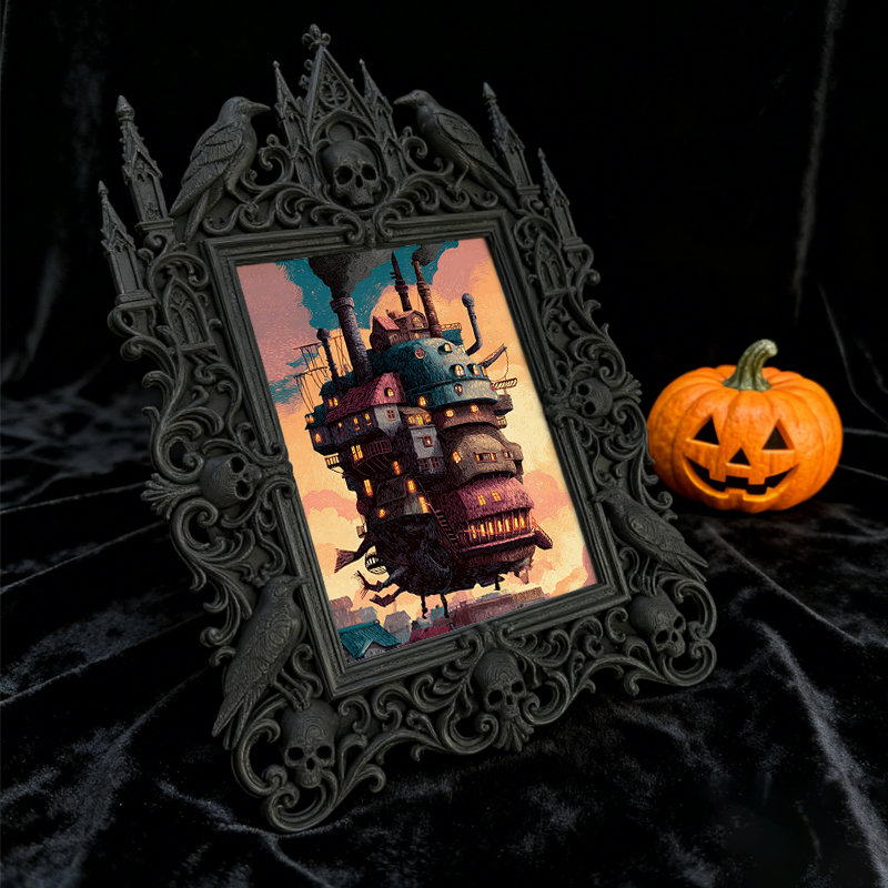 Stylish Gothic Dark-style Photo Frame | Gothic Skate Park Lounge Decor, Photo Ornament, Wall-mountable & Tabletop, Waterproof Shockproof Fra