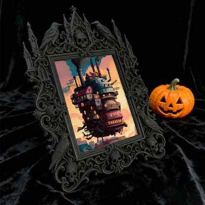Stylish Gothic Dark-style Photo Frame | Gothic Skate Park Lounge Decor, Photo Ornament, Wall-mountable & Tabletop, Waterproof Shockproof Fra