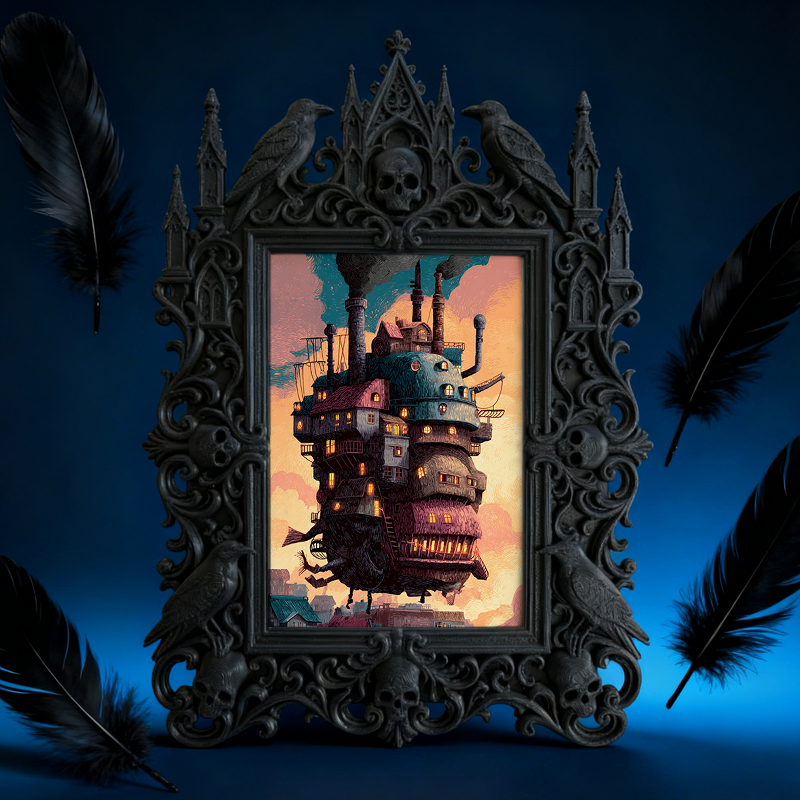 Stylish Gothic Dark-style Photo Frame | Gothic Skate Park Lounge Decor, Photo Ornament, Wall-mountable & Tabletop, Waterproof Shockproof Fra