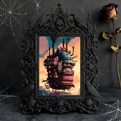 Stylish Gothic Dark-style Photo Frame | Gothic Skate Park Lounge Decor, Photo Ornament, Wall-mountable & Tabletop, Waterproof Shockproof Fra