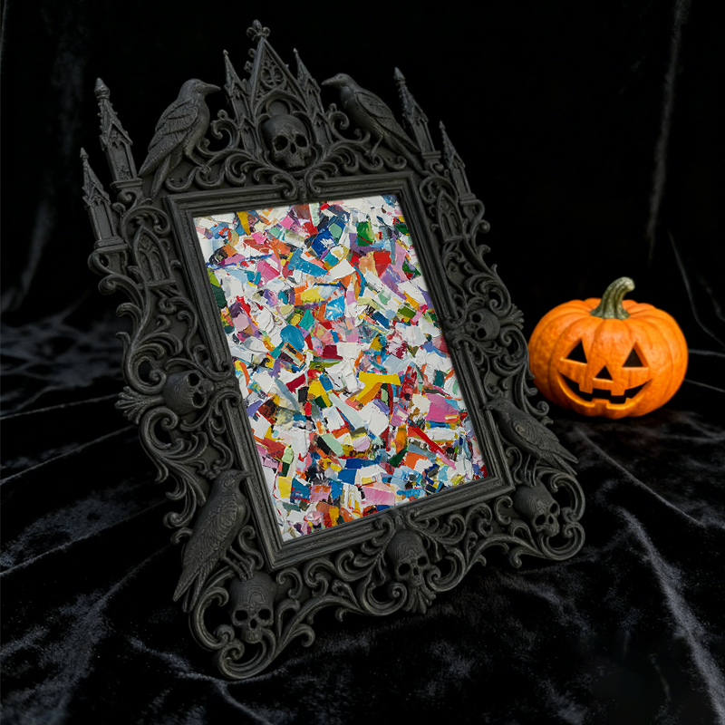 Bestseller Gothic Dark-style Photo Frame | Witchy Herb Garden Shed Decor, Photo Ornament, Wall-mountable & Tabletop, Waterproof Weatherproof