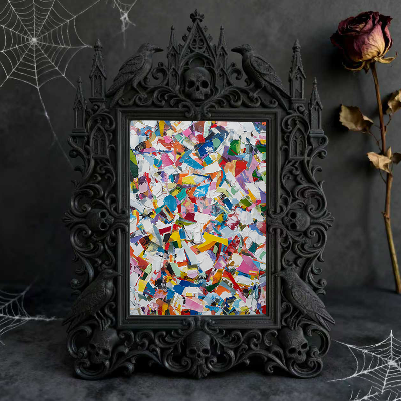 Bestseller Gothic Dark-style Photo Frame | Witchy Herb Garden Shed Decor, Photo Ornament, Wall-mountable & Tabletop, Waterproof Weatherproof