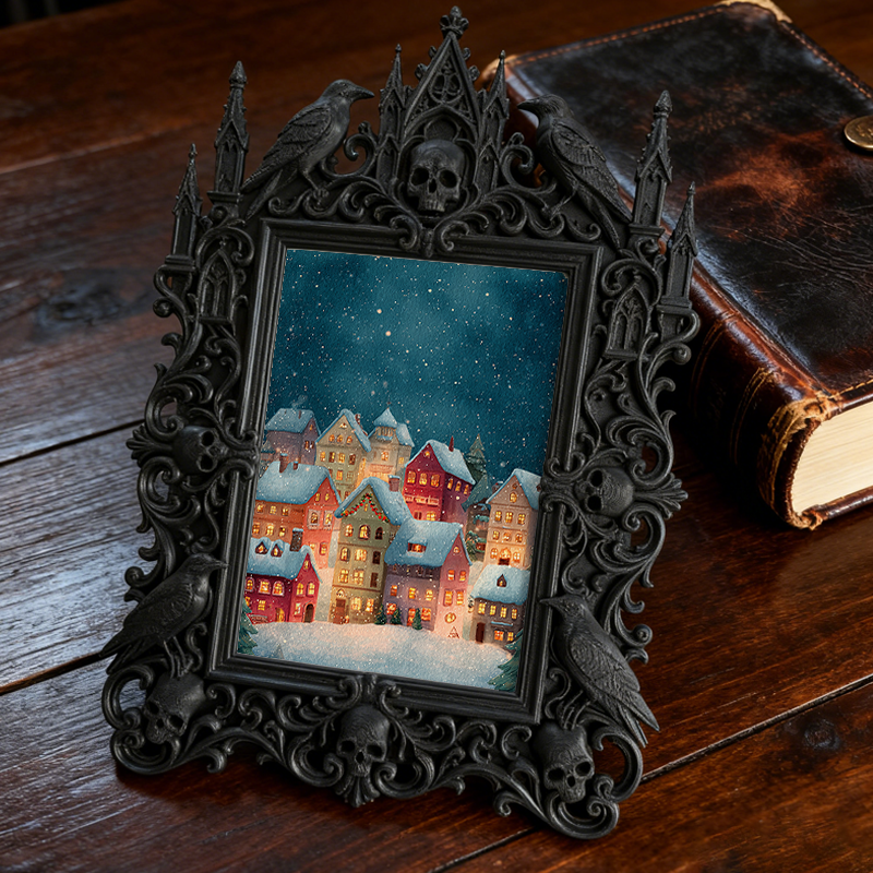 Hot-selling Gothic Dark-style Photo Frame | Gothic Comic Book Store Decor, Photo Ornament, Wall/Table Dual-use, Waterproof Collectible Frame