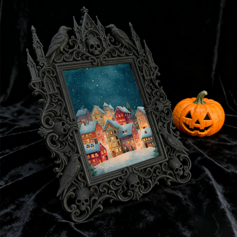 Hot-selling Gothic Dark-style Photo Frame | Gothic Comic Book Store Decor, Photo Ornament, Wall/Table Dual-use, Waterproof Collectible Frame