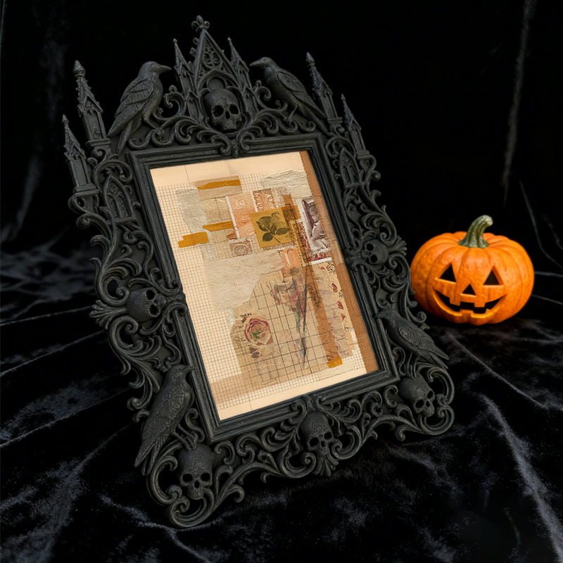 Luxury Gothic Dark-style Photo Frame | Gothic Mansion Tour Gift Shop Decor, Photo Ornament, Wall-mountable & Tabletop, Waterproof High-end F