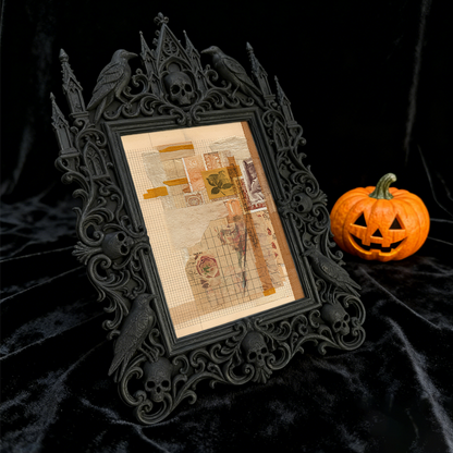 Luxury Gothic Dark-style Photo Frame | Gothic Mansion Tour Gift Shop Decor, Photo Ornament, Wall-mountable & Tabletop, Waterproof High-end F