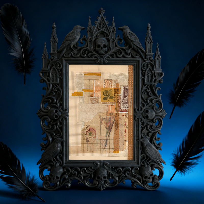 Luxury Gothic Dark-style Photo Frame | Gothic Mansion Tour Gift Shop Decor, Photo Ornament, Wall-mountable & Tabletop, Waterproof High-end F