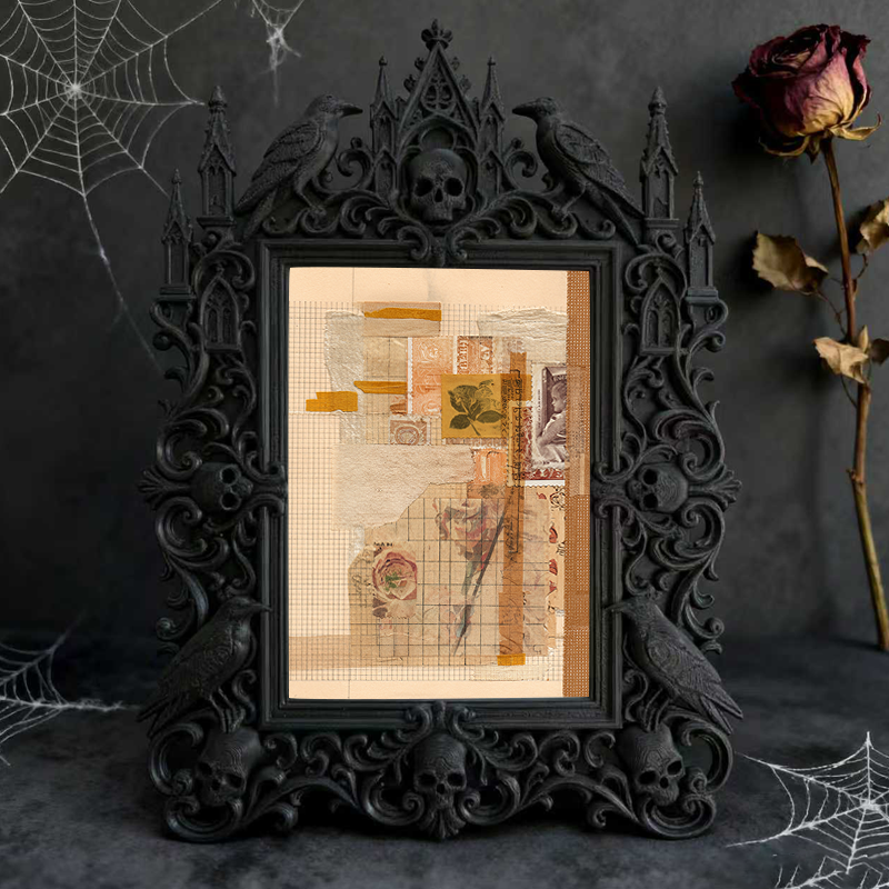 Luxury Gothic Dark-style Photo Frame | Gothic Mansion Tour Gift Shop Decor, Photo Ornament, Wall-mountable & Tabletop, Waterproof High-end F