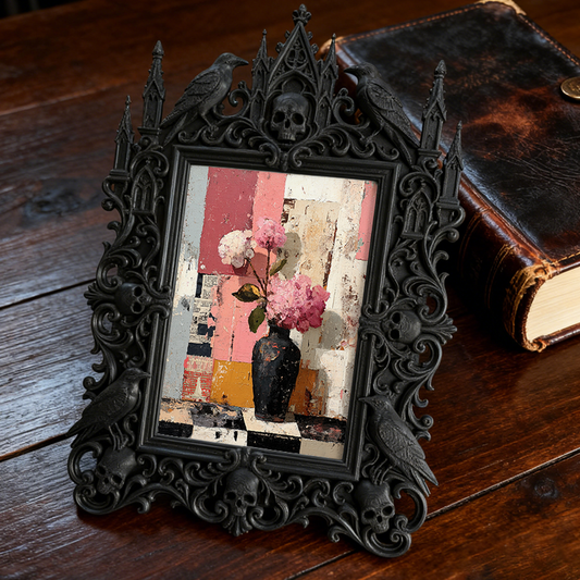 Popular Gothic Dark-style Photo Frame | Vampire Ball Themed Party Decor, Photo Ornament, Wall/Table Dual-use, Waterproof Gorgeous Frame