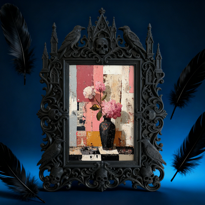 Popular Gothic Dark-style Photo Frame | Vampire Ball Themed Party Decor, Photo Ornament, Wall/Table Dual-use, Waterproof Gorgeous Frame