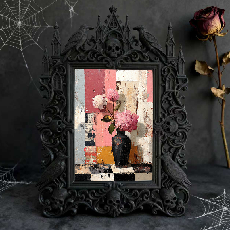 Popular Gothic Dark-style Photo Frame | Vampire Ball Themed Party Decor, Photo Ornament, Wall/Table Dual-use, Waterproof Gorgeous Frame