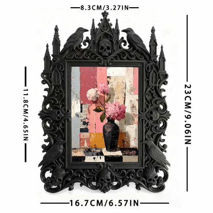 Popular Gothic Dark-style Photo Frame | Vampire Ball Themed Party Decor, Photo Ornament, Wall/Table Dual-use, Waterproof Gorgeous Frame