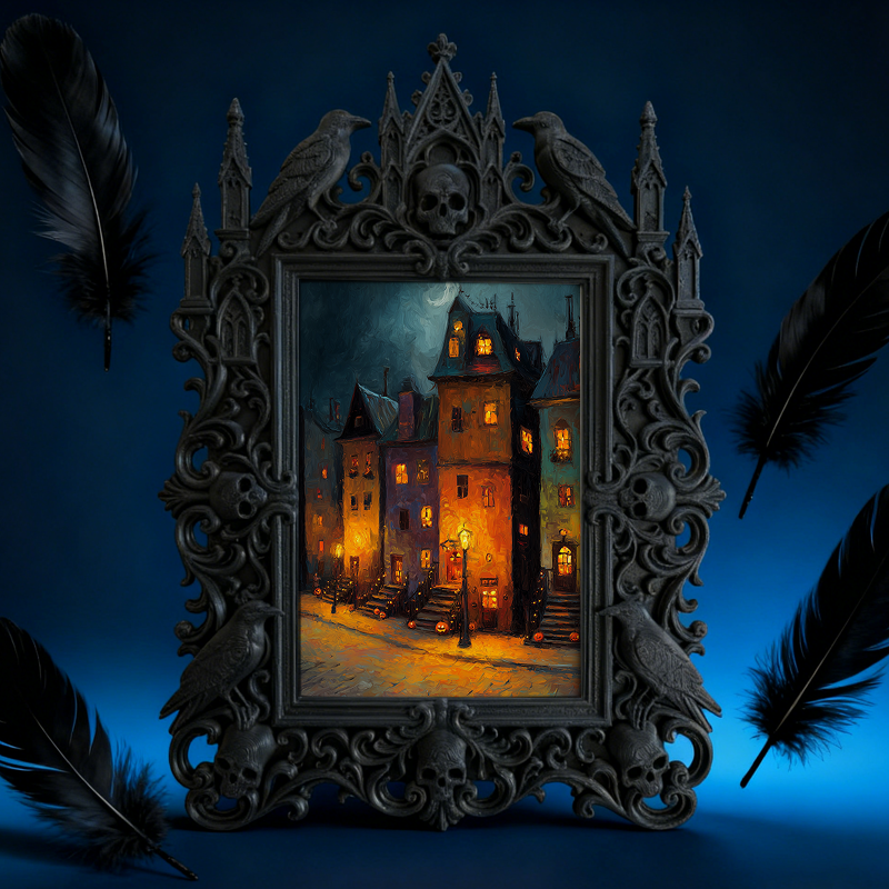 Top-rated Gothic Dark-style Photo Frame | Dark Academia Library Study Carrel Decor, Photo Ornament, Dual-use Display, Waterproof Eco-friendl